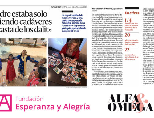 Alfa&Omega comparte los inicios de Fundación Esperanza y Alegría