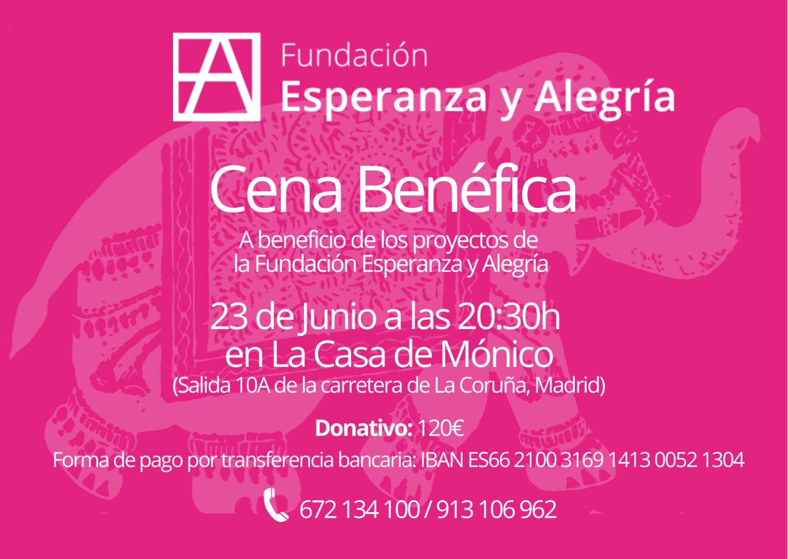 INVITACIÓN CENA BENÉFICA
